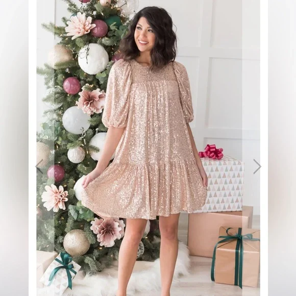 golden slit dress The Eden Modest Floral Maxi Dress main image 0